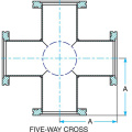 ISO Vacuum 5WAY Cross